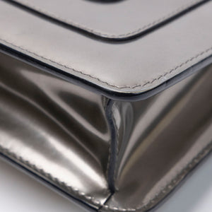 BVLGARI SERPENTI FOREVER SHOULDER BAG SILVER METALLIC LEATHER SHW