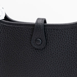HERMES MINI EVELYNE CLEMENCE BLACK SHW STAMP K