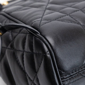 CHRISTIAN DIOR SMALL DIOR CARO BACKPACK BLACK MACROCANNAGE LAMBSKIN GHW