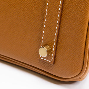 HERMES BIRKIN 30 GOLD EPSOM LEATHER GHW STAMP W