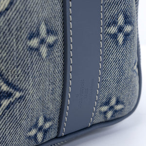 LOUIS VUITTON KEEPALL BANDOULIERE 25 WASHED DENIM CANVAS BLUE SHW