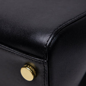 SAINT LAURENT SAC MOUJIK TOP HANDLE BLACK GRAINED LEATHER GHW