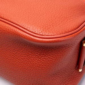 HERMES BOURLINGUE SHOULDER BAG CLEMENCE ROSE JAIPUR GHW STAMP SQUARE Q