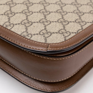 GUCCI HORSEBIT 1955 BAG SUPREME CANVAS BEIGE GHW