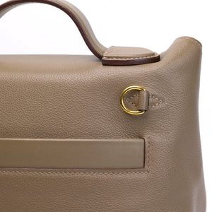 HERMES MINI 24/24 BAG ETOUPE EVERCOLOR / SWIFT LEATHER GHW STAMP B