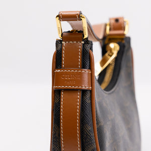 CELINE MINI AVA BAG TRIOMPHE CANVAS / CALFSKIN BROWN GHW