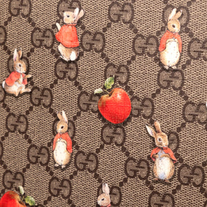 GUCCI GG SUPREME PETER RABBIT TOTE BAG CANVAS / LEATHER MULTICOLORED