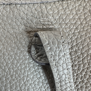 HERMES MINI EVELYNE TAURILLON CLEMENCE GRIS MEYER GHW STAMP U