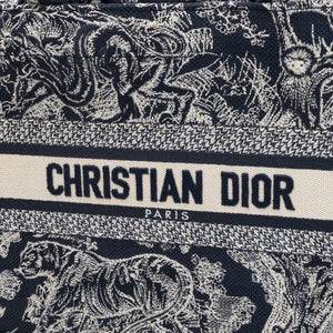 CHRISTIAN DIOR SMALL BOOK TOTE BLUE TOILE DE JOUY EMBROIDERY