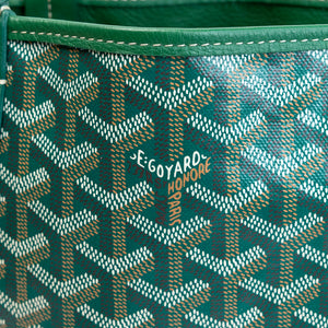 GOYARD MINI ANJOU TOTE BAG CANVAS / CALFSKIN GREEN SHW