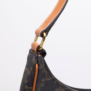 CELINE MEDIUM AVA BAG TRIOMPHE CANVAS / CALFSKIN BROWN GHW