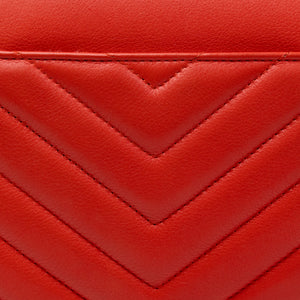 CHANEL CHEVRON FLAP BAG CALFSKIN LEATHER LGHW