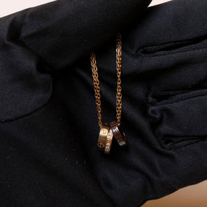 CARTIER LOVE NECKLACE WITH DIAMOND YELLOW GOLD / CERAMIC / DIAMOND