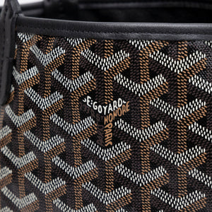 GOYARD MINI ANJOU TOTE BLACK GOYARDINE CANVAS / LEATHER SHW
