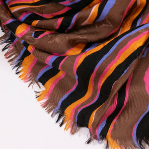 LOUIS VUITTON SILK WOOL ZEBRA SHAWL
