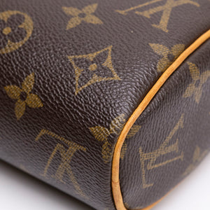LOUIS VUITTON SORATINE MONOGRAM CANVAS HANDBAG PATENT LEATHER GHW