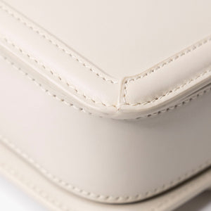 SAINT LAURENT SOLFERINO MEDIUM SATCHEL BAG WHITE CALFSKIN GHW