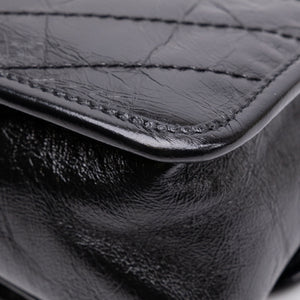 SAINT LAURENT YSL NIKKI BABY BAG BLACK CALFSKIN LEATHER SHW
