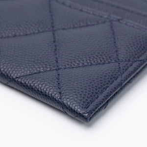 CHANEL BLUE CAVIAR CARDHOLDER GHW
