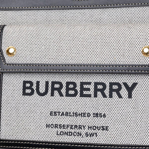 BURBERRY MINI POCKET BAG BLACK / TAN CALFSKIN GHW