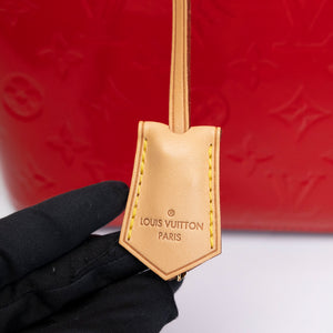 LOUIS VUITTON VERNIS MONTEBELLO MM BAG RED GHW