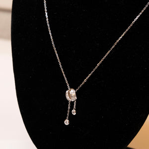 CHAUMET JEUX DE LIENS HARMONY DIAMOND PENDANT NECKLACE IN WHITE GOLD