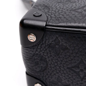LOUIS VUITTON MINI SOFT TRUNK MONOGRAM TAURILLON LEATHER SO BLACK (MICROCHIP)