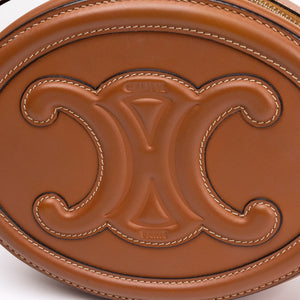 CELINE OVAL BAG TRIOMPHE SMOOTH CALFSKIN TAN GHW
