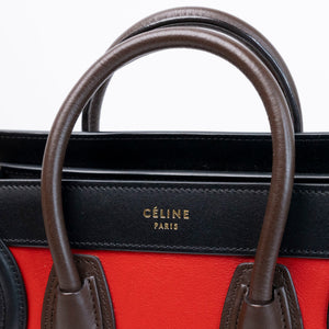 CELINE NANO TRICOLOR LUGGAGE BAG LEATHER GHW