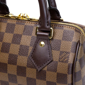 LOUIS VUITTON DAMIER EBENE SPEEDY BANDOULIERE 20 GHW (MICROCHIP)