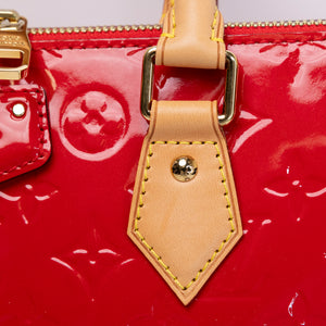 LOUIS VUITTON VERNIS MONTEBELLO MM BAG RED GHW