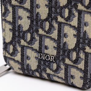 CHRISTIAN DIOR MICRO RIDER POUCH BLUE OBLIQUE CANVAS SHW