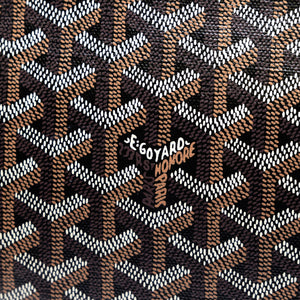 GOYARD ROUETTE TOTE BAG GOYARDINE CANVAS/CALFSKIN LEATHER BLACK SHW