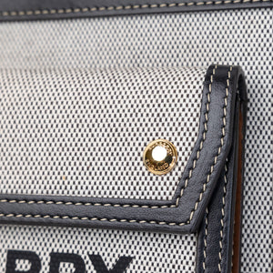 BURBERRY MINI POCKET BAG BLACK / TAN CALFSKIN GHW