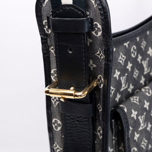 LOUIS VUITTON BESACE MARY KATE BAG BLUE MINI LIN CANVAS GHW