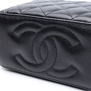 CHANEL LONG VANITY WITH CHAIN CAVIAR BLACK LGHW