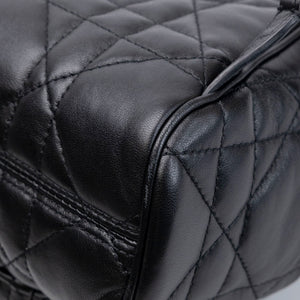 CHRISTIAN DIOR SMALL DIOR CARO BACKPACK BLACK MACROCANNAGE LAMBSKIN GHW