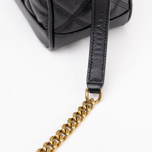 SAINT LAURENT 80'S VANITY BAG BLACK CALFSKIN GHW