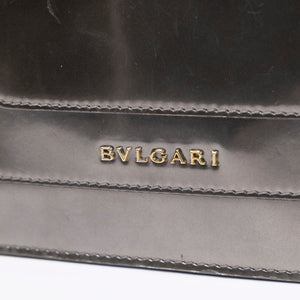 BVLGARI SERPENTI FOREVER SHOULDER BAG SILVER METALLIC LEATHER SHW
