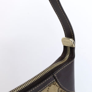 GUCCI GG CANVAS ACCESSORIES POCHETTE BAG BEIGE GHW