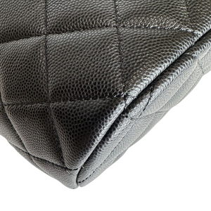 CHANEL 23S QUILTED MINI BACKPACK CAVIAR BLACK LGHW