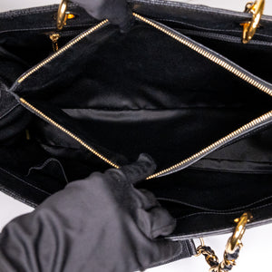 CHANEL CAVIAR GRAND SHOPPING TOTE BAG XL BLACK GHW