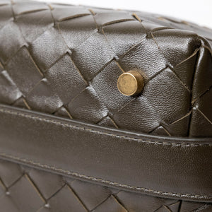 BOTTEGA VENETA WALLACE BAG CALFSKIN KAKI GHW