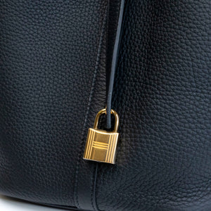 HERMES PICOTIN 22 CLEMENCE BLACK GHW STAMP K