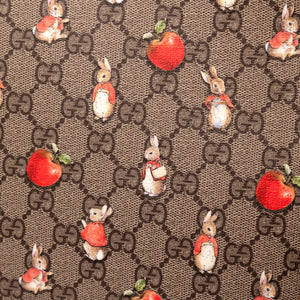 GUCCI GG SUPREME PETER RABBIT TOTE BAG CANVAS / LEATHER MULTICOLORED