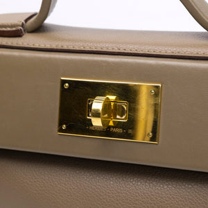 HERMES MINI 24/24 BAG ETOUPE EVERCOLOR / SWIFT LEATHER GHW STAMP B