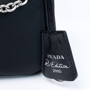 PRADA RE-EDITION 2005 SHOULDER BAG RE-NYLON BLACK SHW