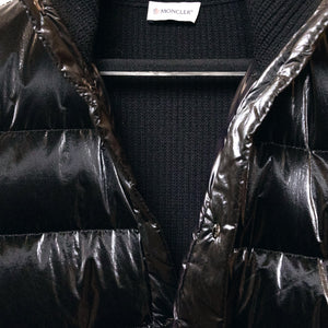 MONCLER PADDED WOOL JACKET BLACK