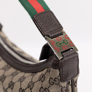 GUCCI GG SHERRY LINE HOBO BAG BEIGE GG SUPREME CANVAS SHW