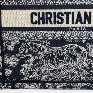 CHRISTIAN DIOR SMALL BOOK TOTE BLUE TOILE DE JOUY EMBROIDERY